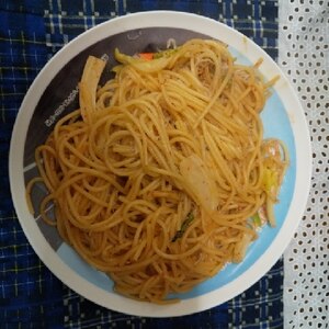 香りたかい✨みつばと釜揚げしらすのピリ辛高菜パスタ